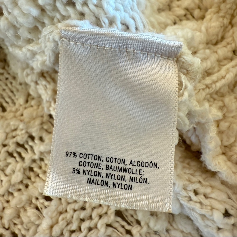 Anthropologie Moth Cream Open Cable Knit Sweater Womens XS - Picture 9 of 10
